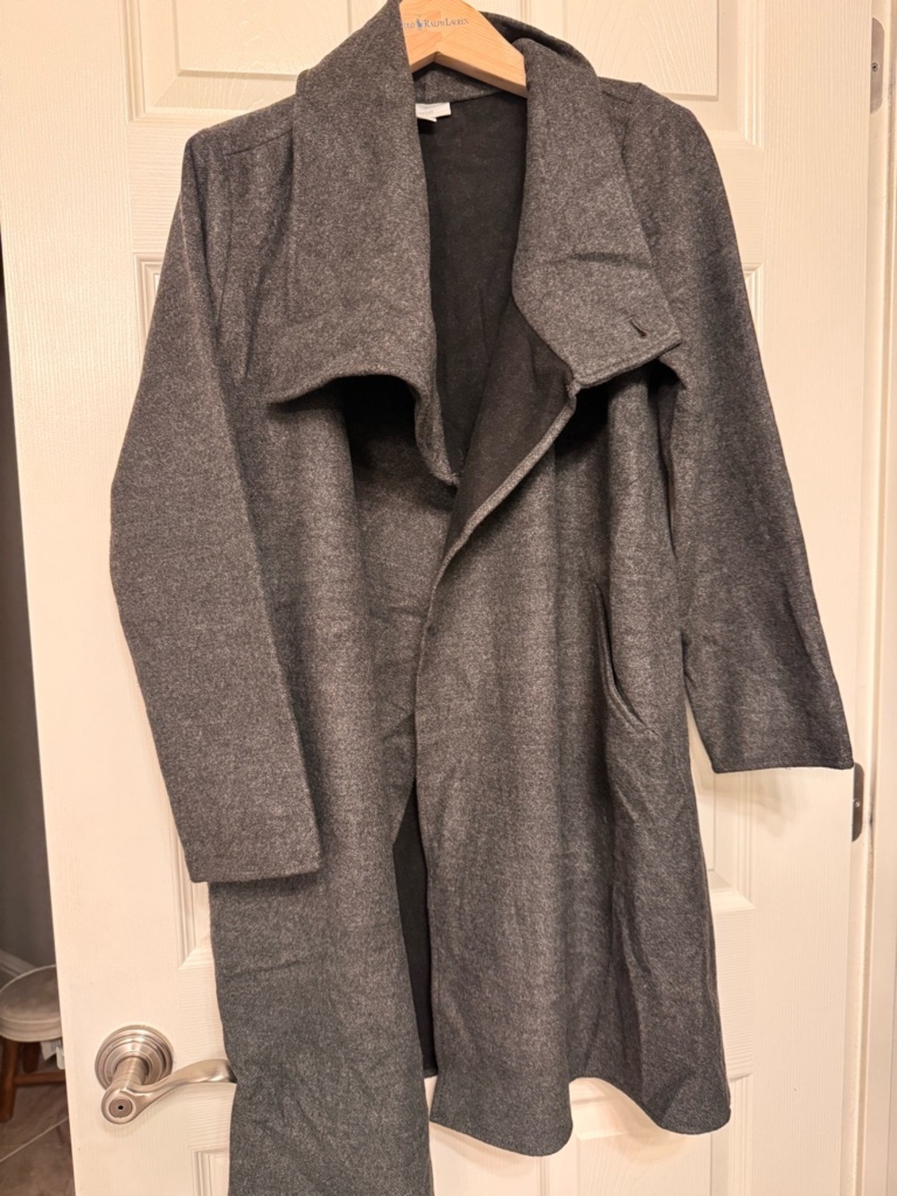 Nwt / J. Jill Gray Draped Open-Front Trench super soft Coat
